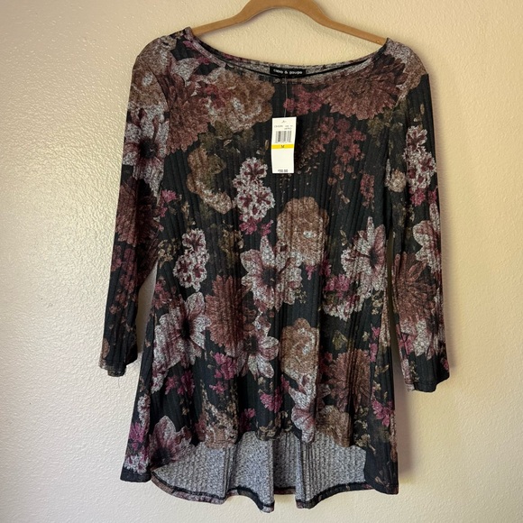 Cable & Gauge Tops - Cable & Gauge Floral Print Tunic